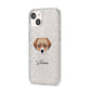 Cheagle Personalised iPhone 14 Glitter Tough Case Starlight Angled Image