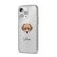 Cheagle Personalised iPhone 14 Pro Max Glitter Tough Case Silver Angled Image