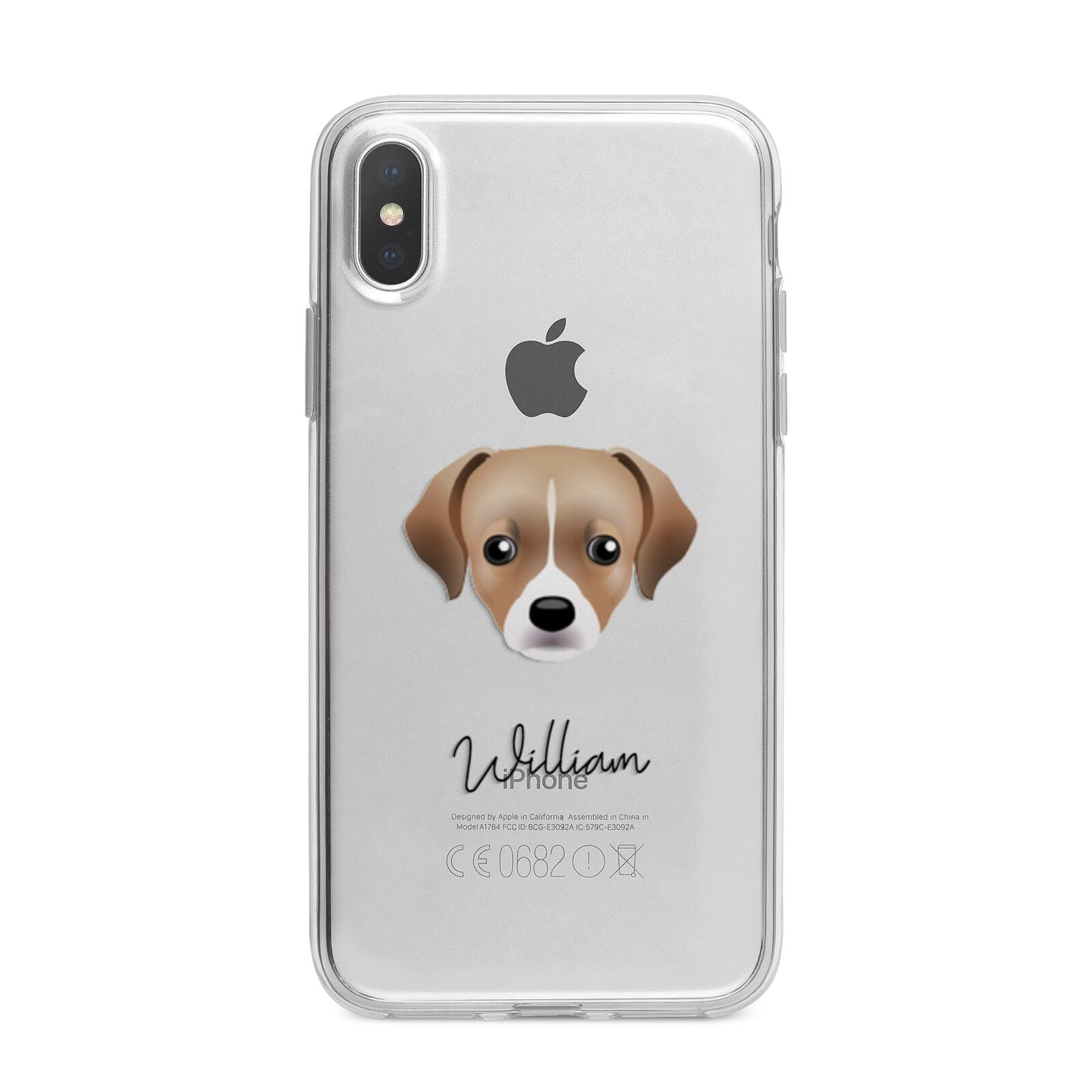 Cheagle Personalised iPhone X Bumper Case on Silver iPhone Alternative Image 1