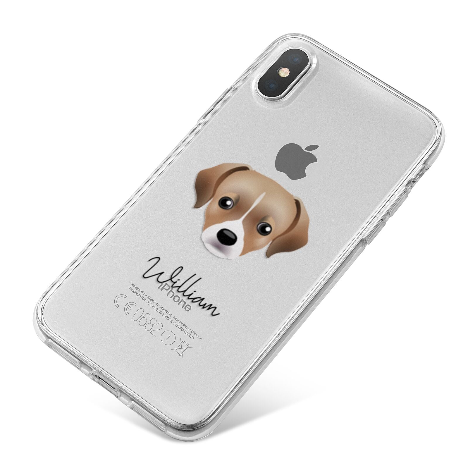 Cheagle Personalised iPhone X Bumper Case on Silver iPhone