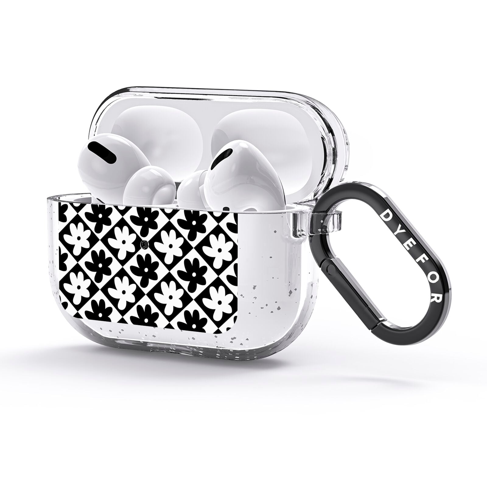 Check Flower AirPods Glitter Case 3rd Gen Side Image