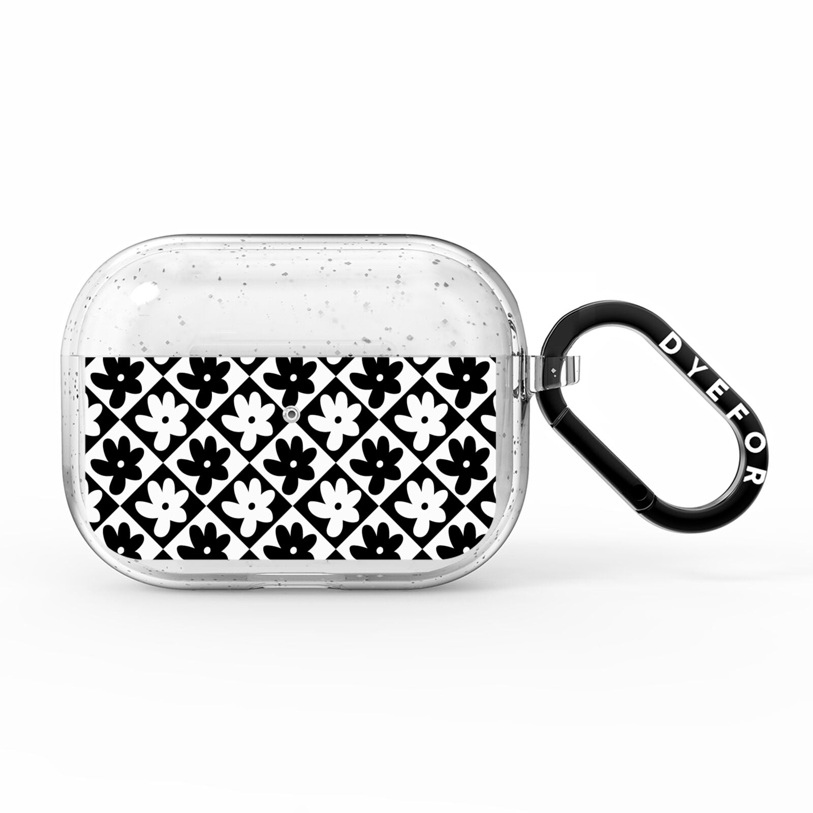 Check Flower AirPods Pro Glitter Case