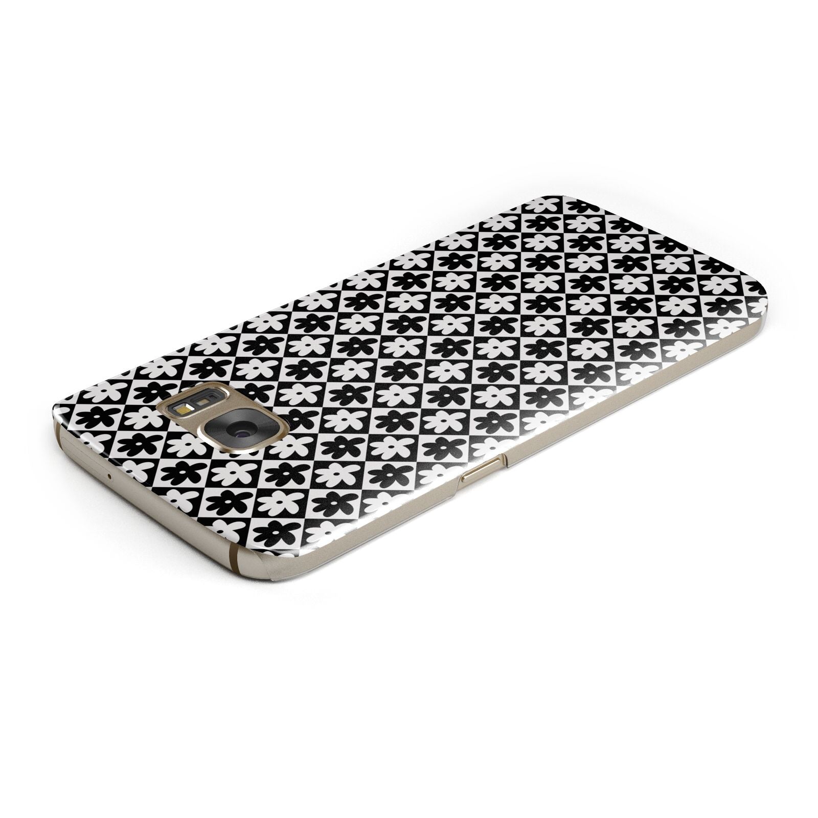 Check Flower Samsung Galaxy Case Top Cutout