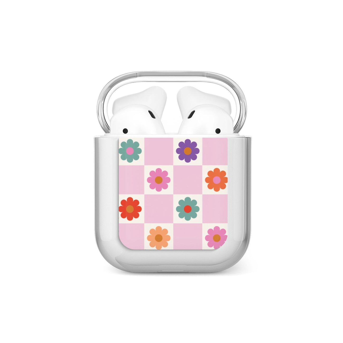 Checked flowers AirPods Case