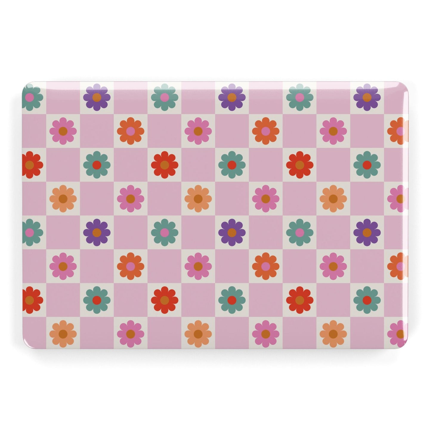 Checked flowers Apple MacBook Case