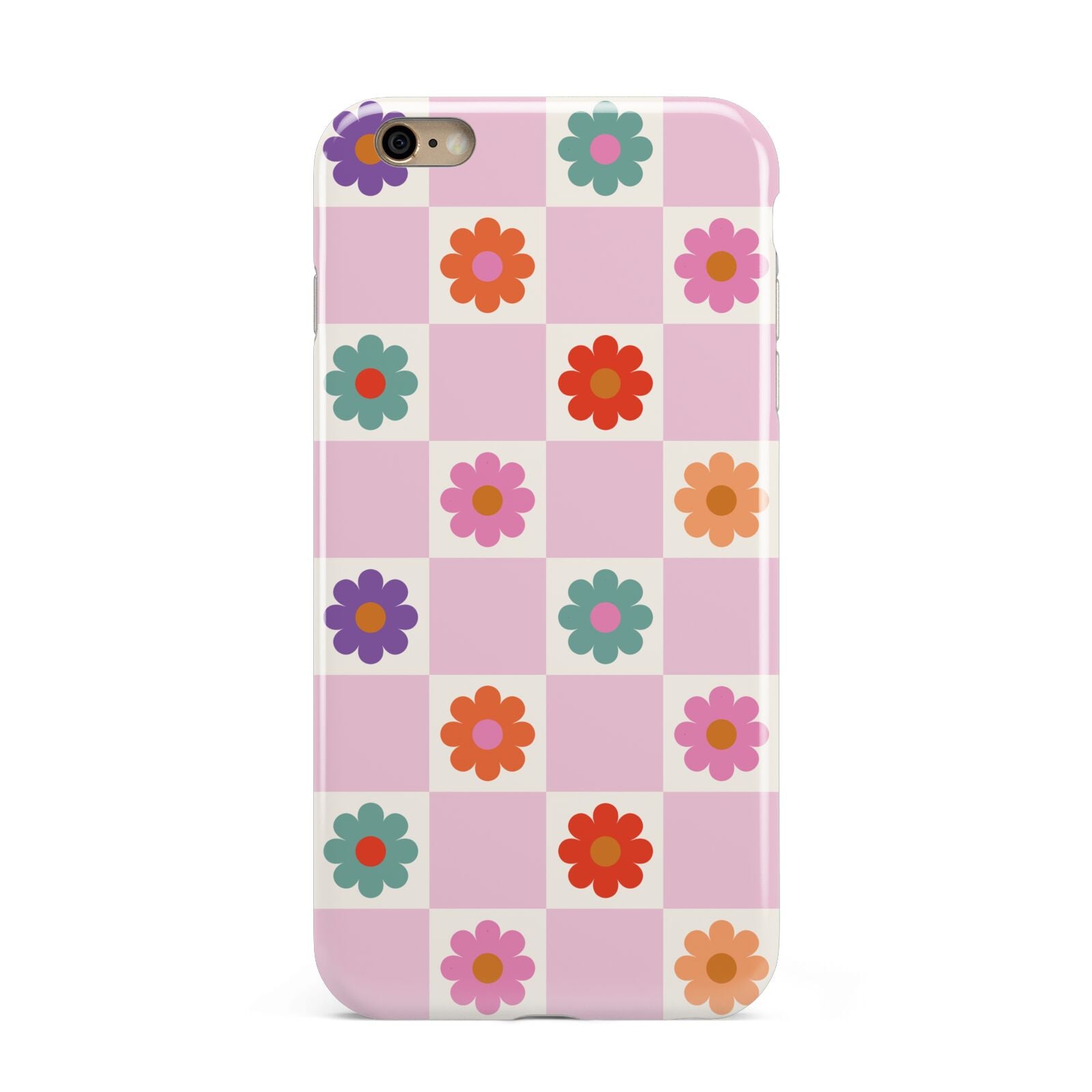 Checked flowers Apple iPhone 6 Plus 3D Tough Case