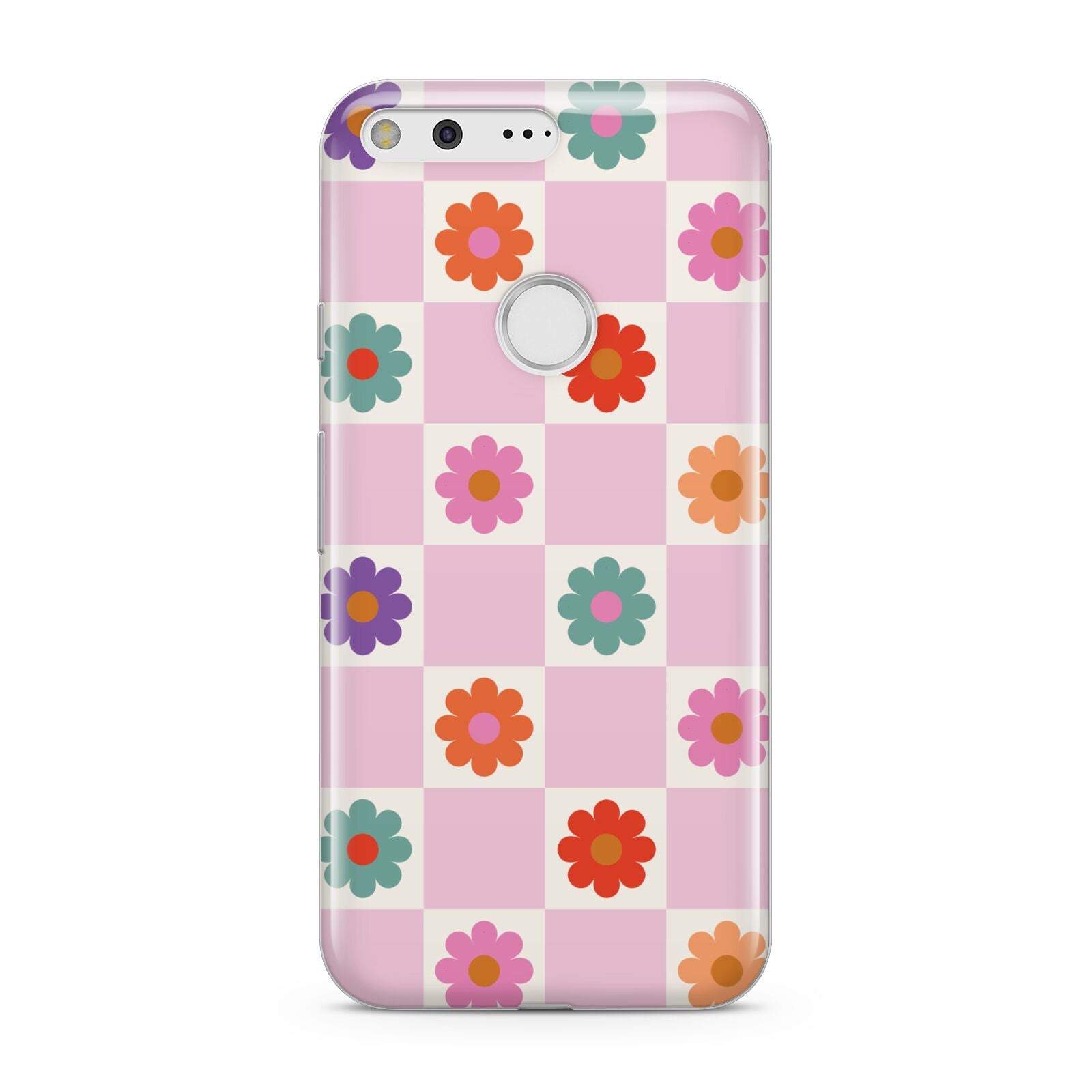 Checked flowers Google Pixel Case