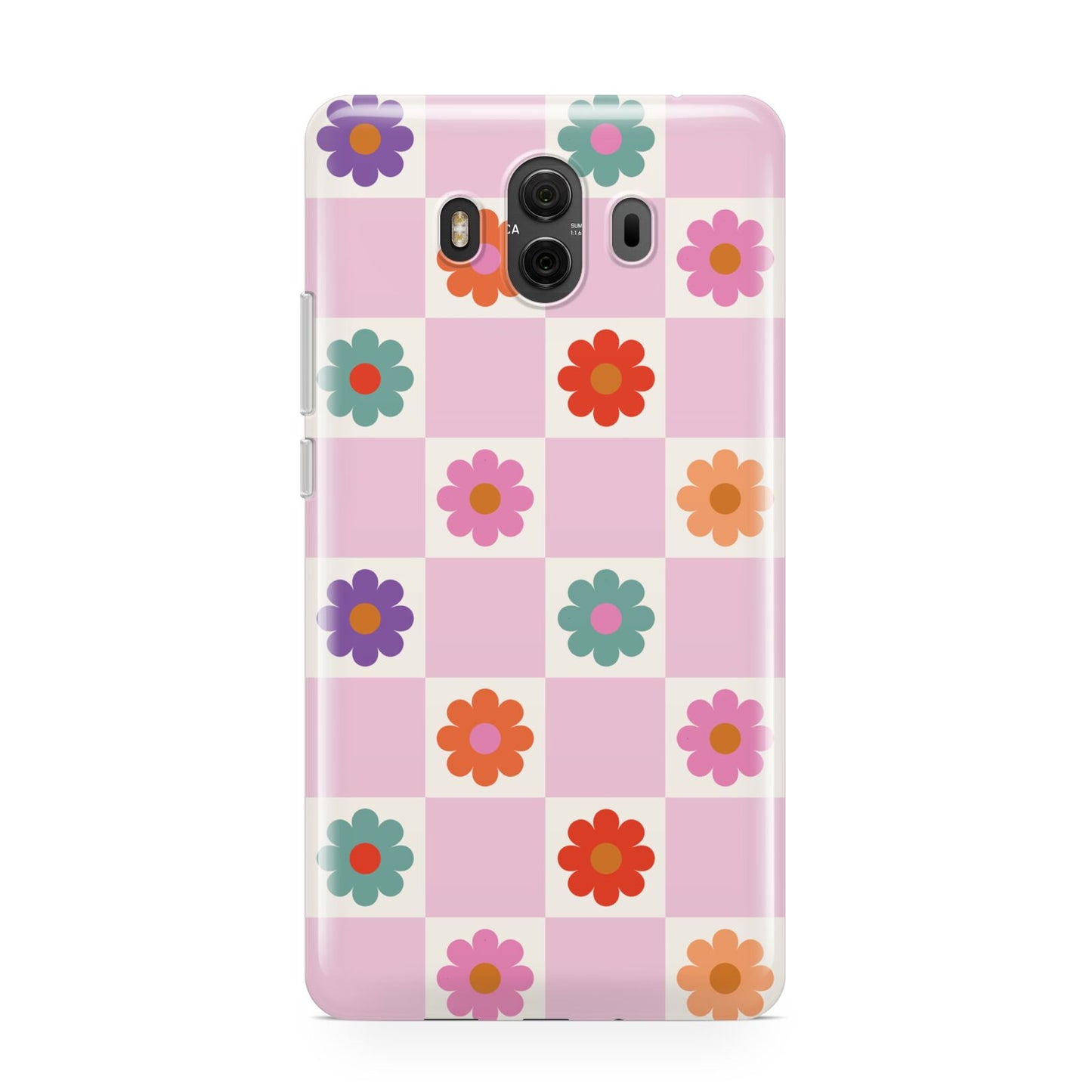 Checked flowers Huawei Mate 10 Protective Phone Case