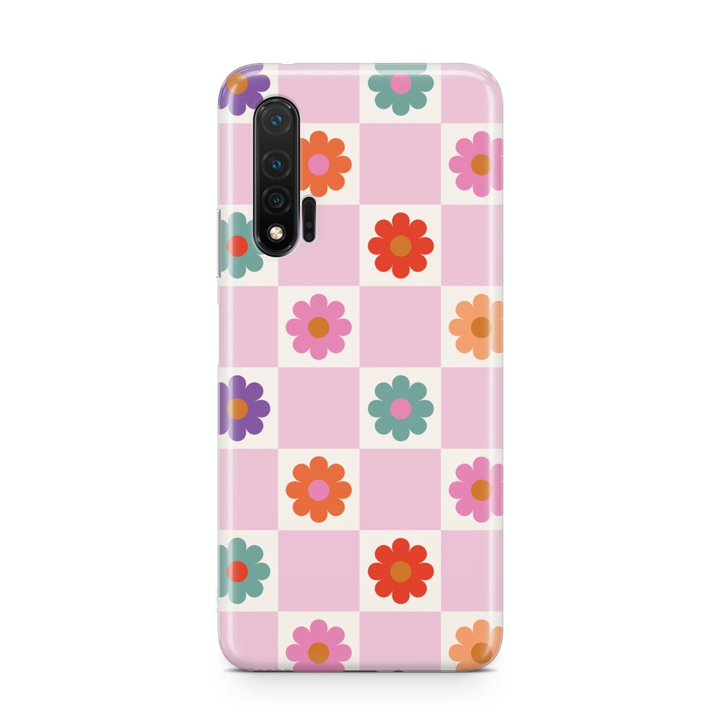 Checked flowers Huawei Nova 6 Phone Case