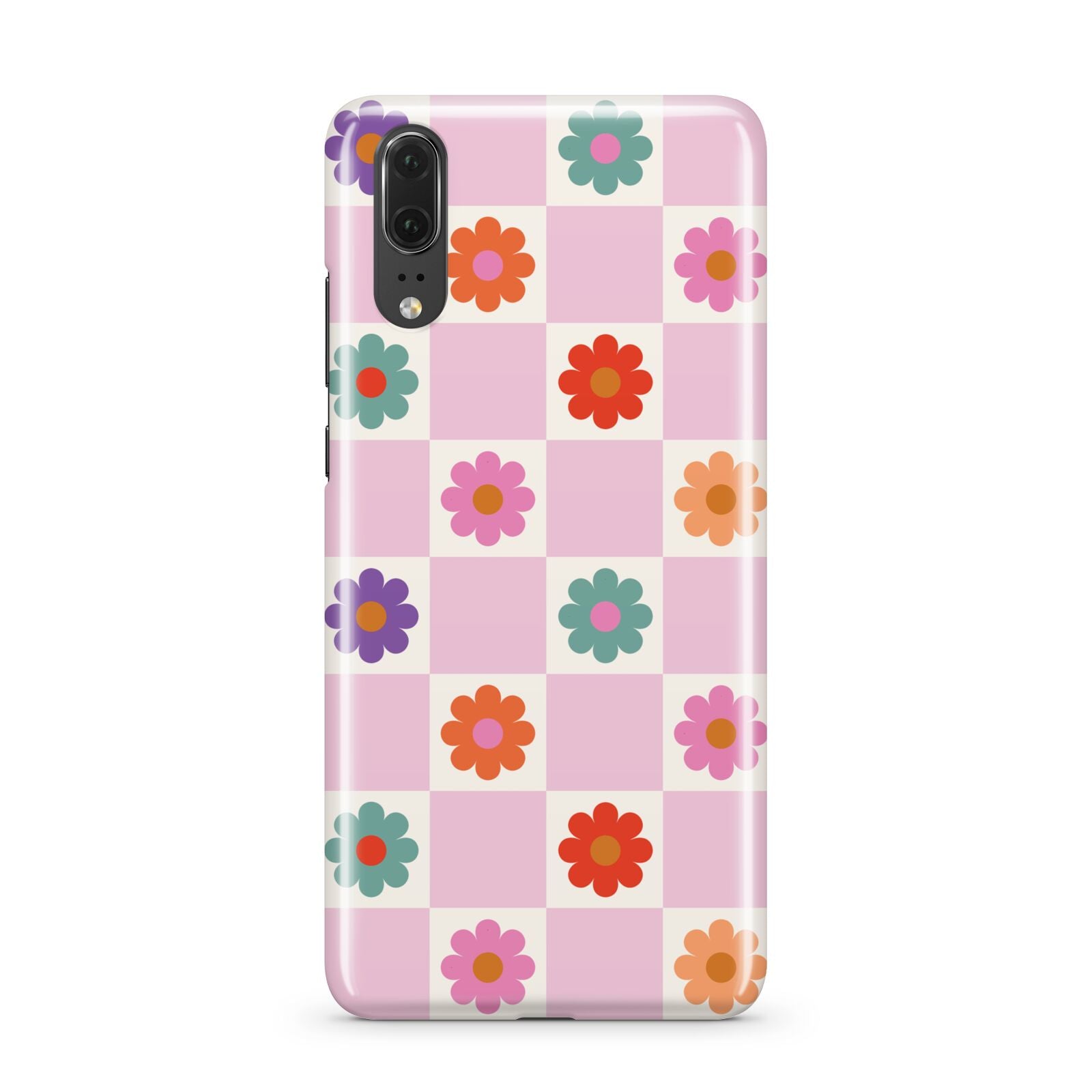 Checked flowers Huawei P20 Phone Case