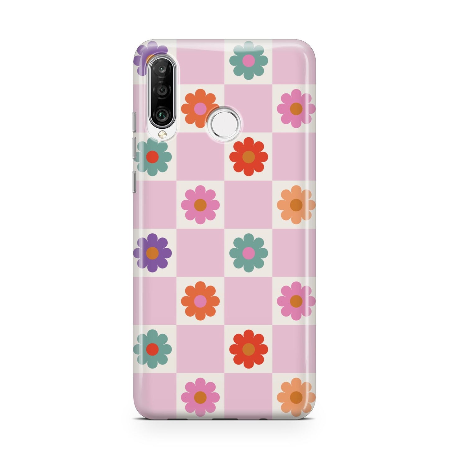 Checked flowers Huawei P30 Lite Phone Case