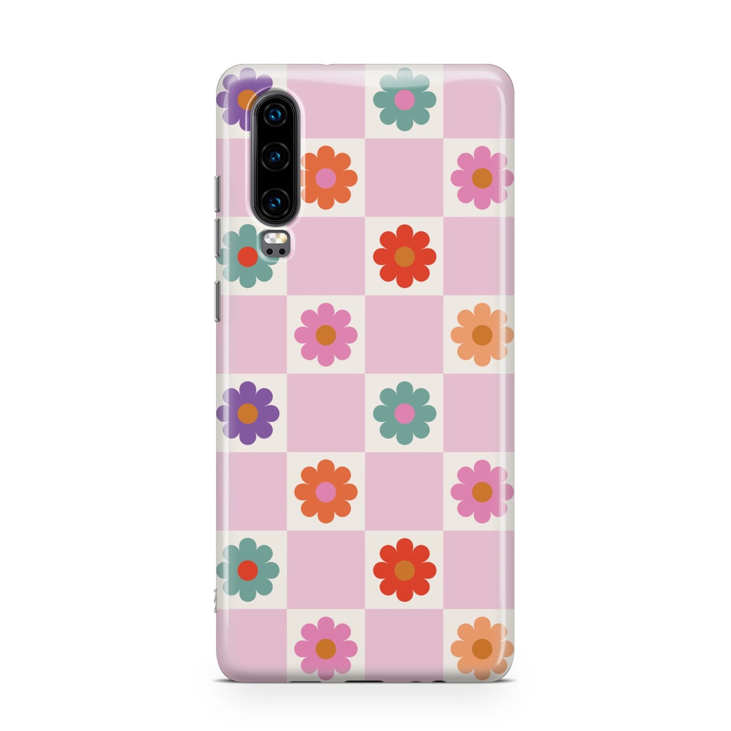 Checked flowers Huawei P30 Phone Case