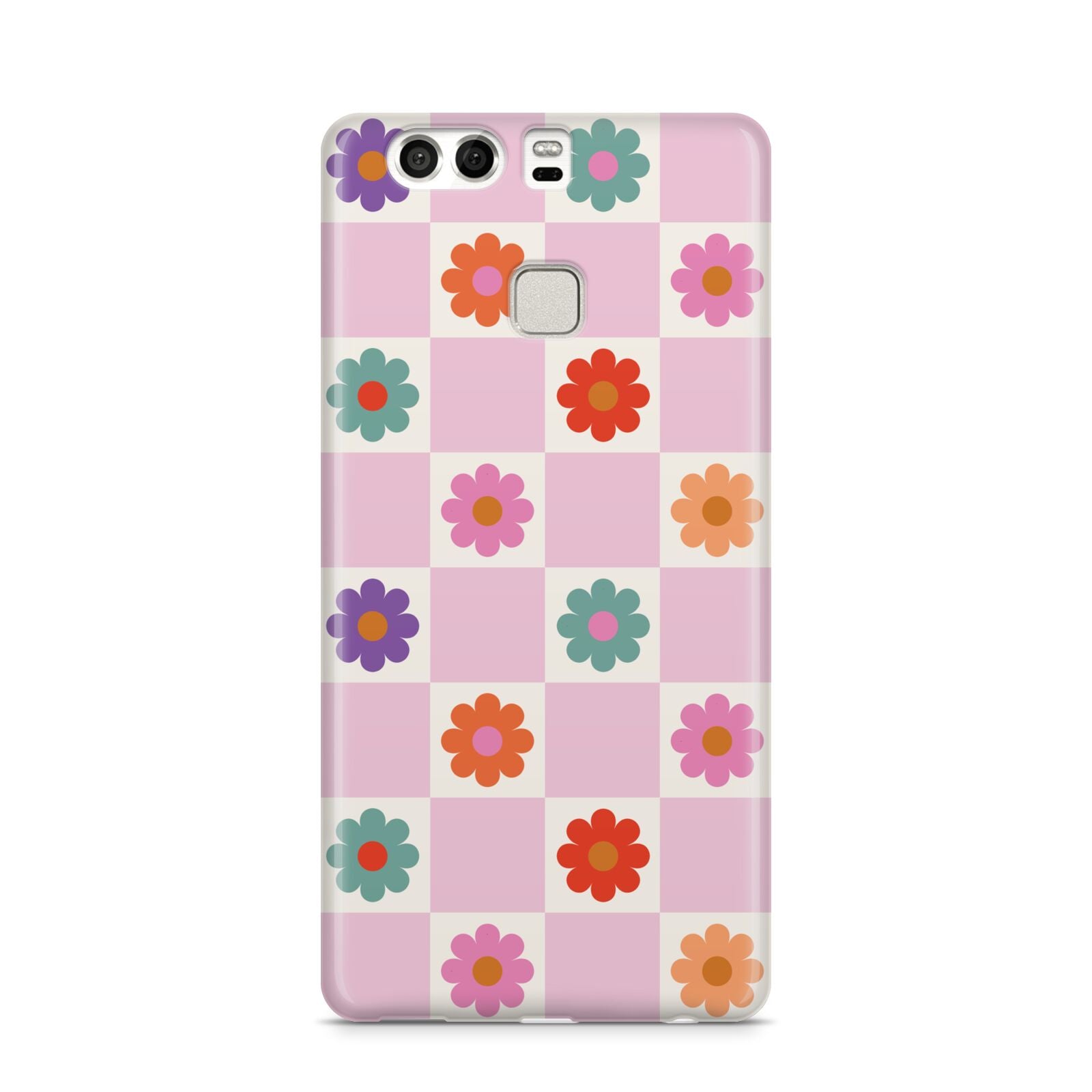 Checked flowers Huawei P9 Case