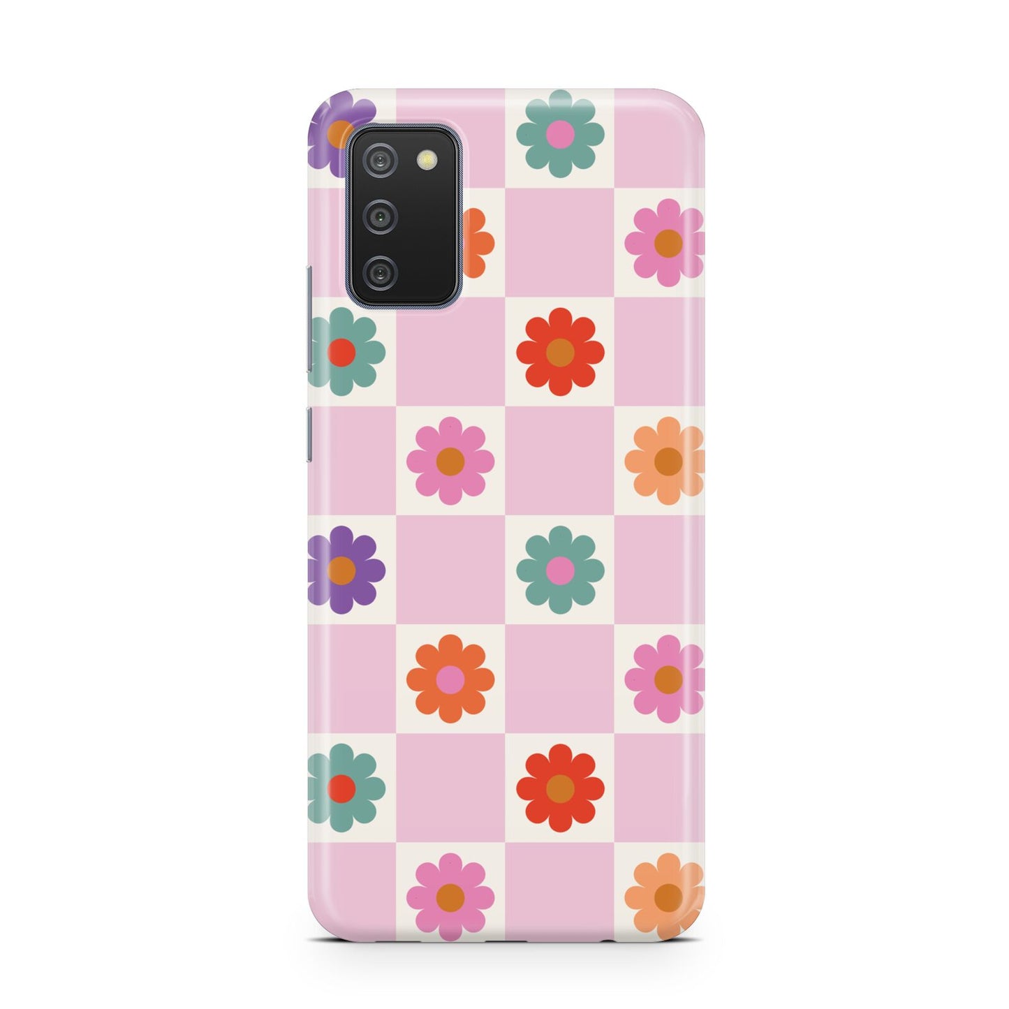 Checked flowers Samsung A02s Case