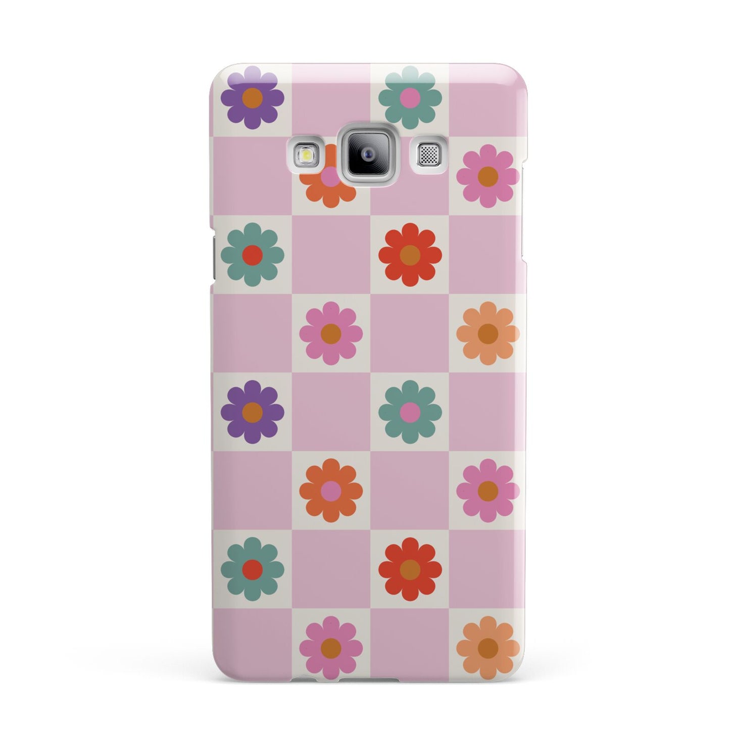 Checked flowers Samsung Galaxy A7 2015 Case