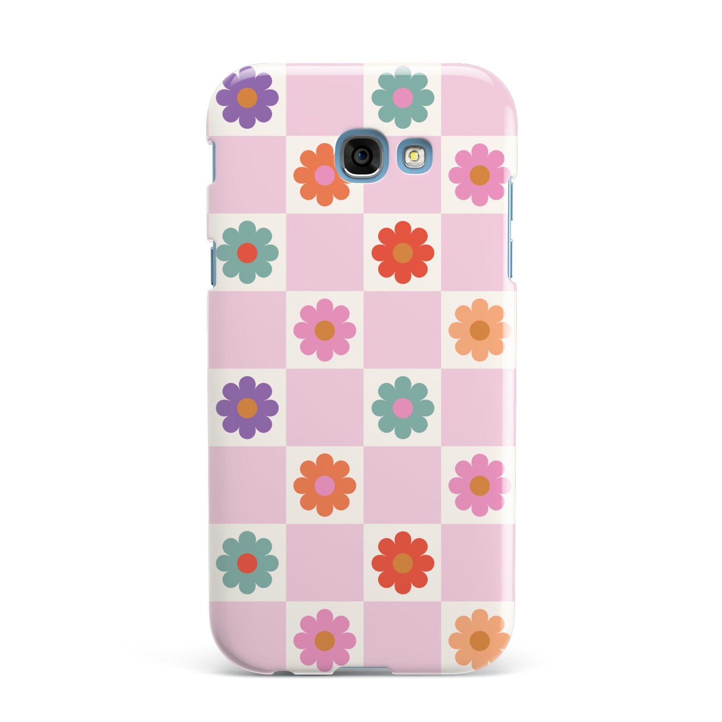 Checked flowers Samsung Galaxy A7 2017 Case