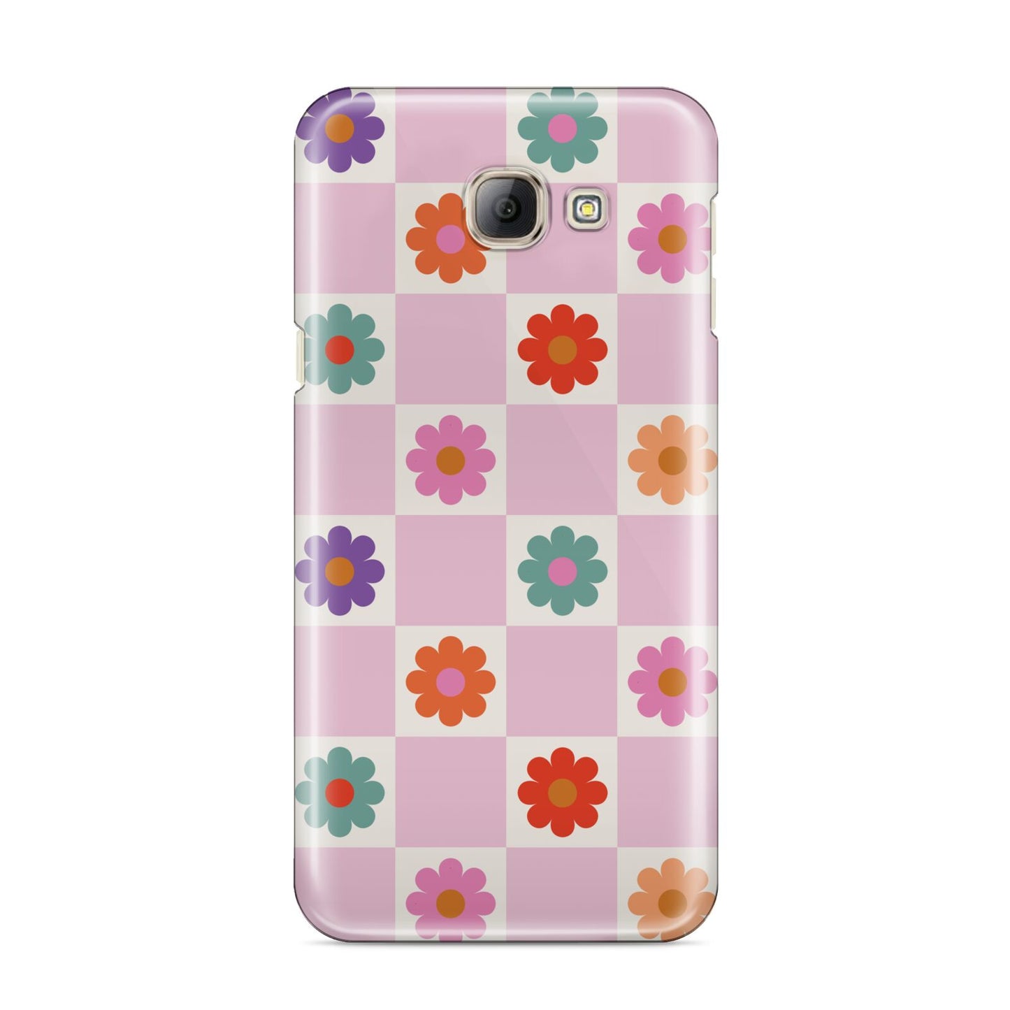 Checked flowers Samsung Galaxy A8 2016 Case