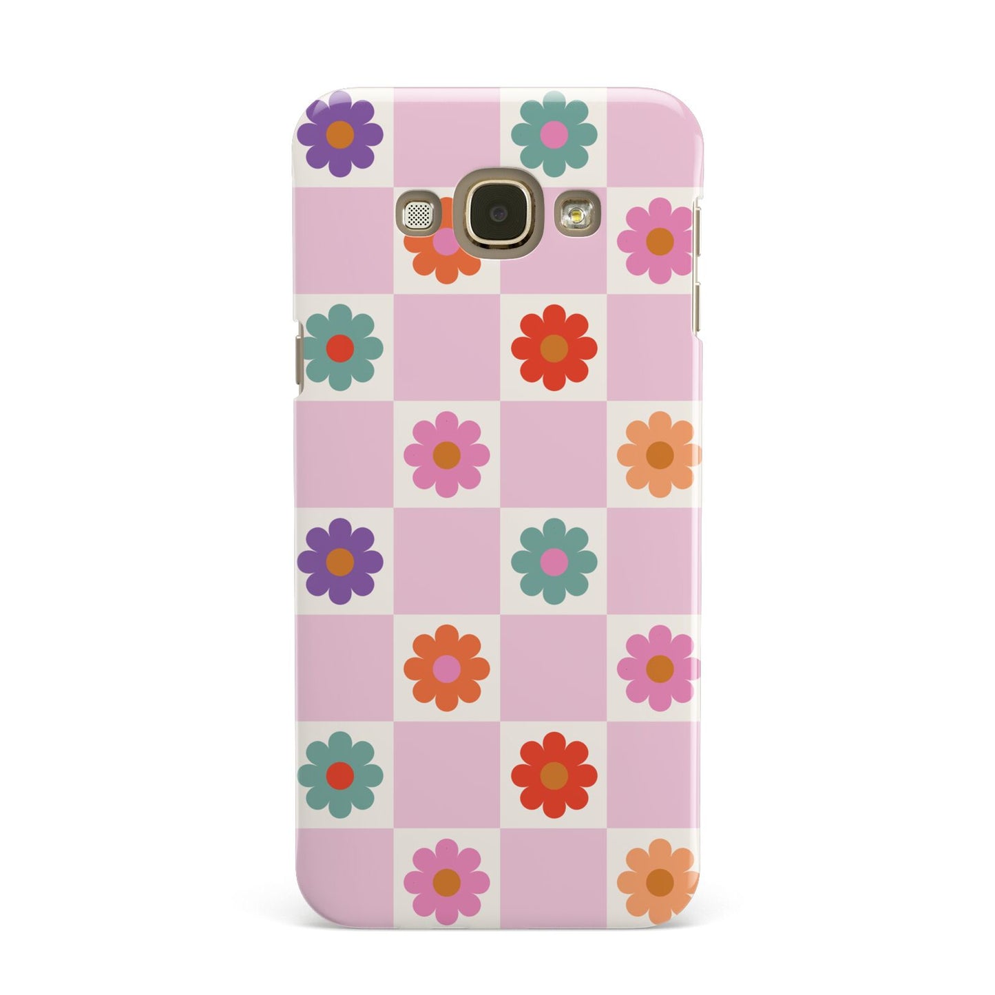 Checked flowers Samsung Galaxy A8 Case