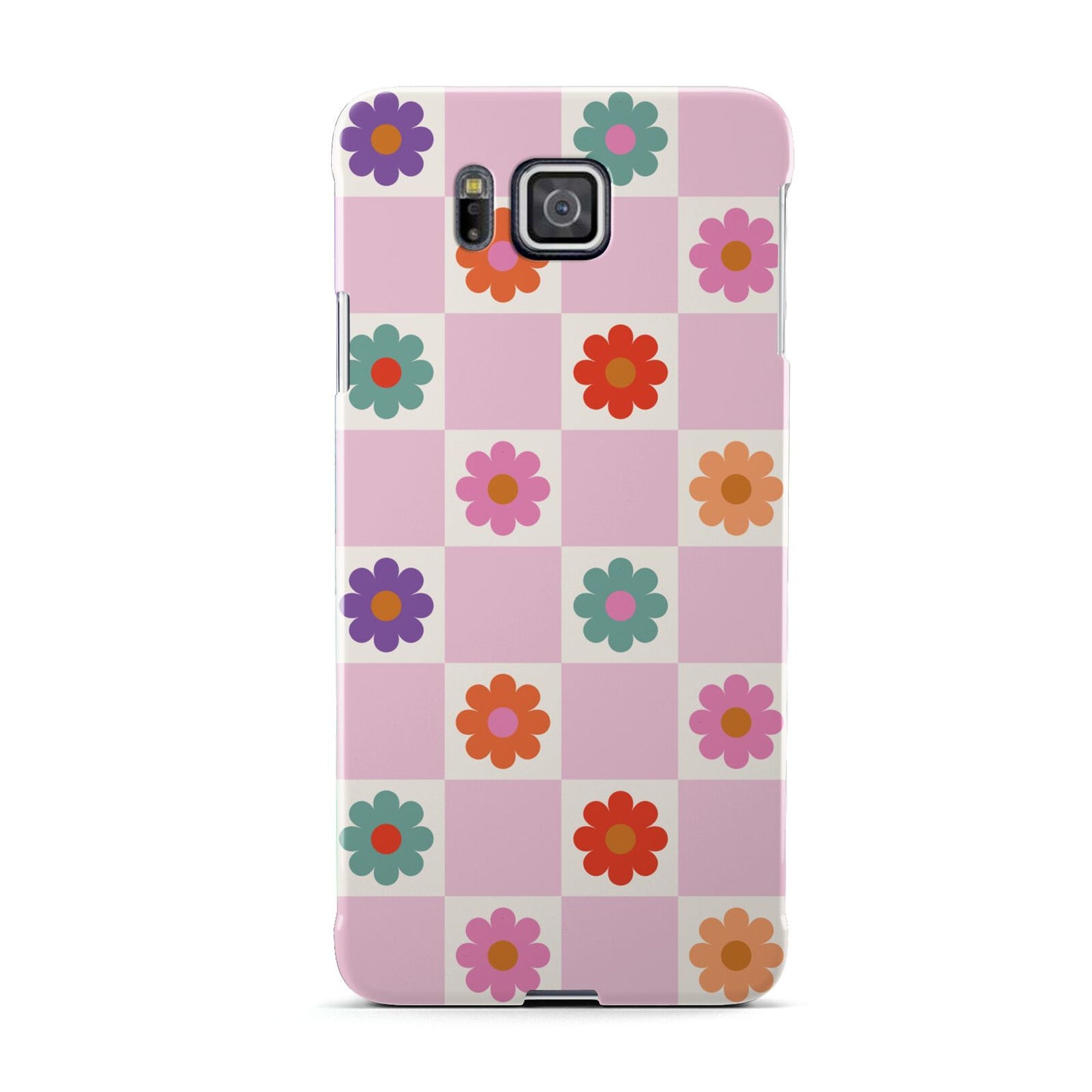 Checked flowers Samsung Galaxy Alpha Case