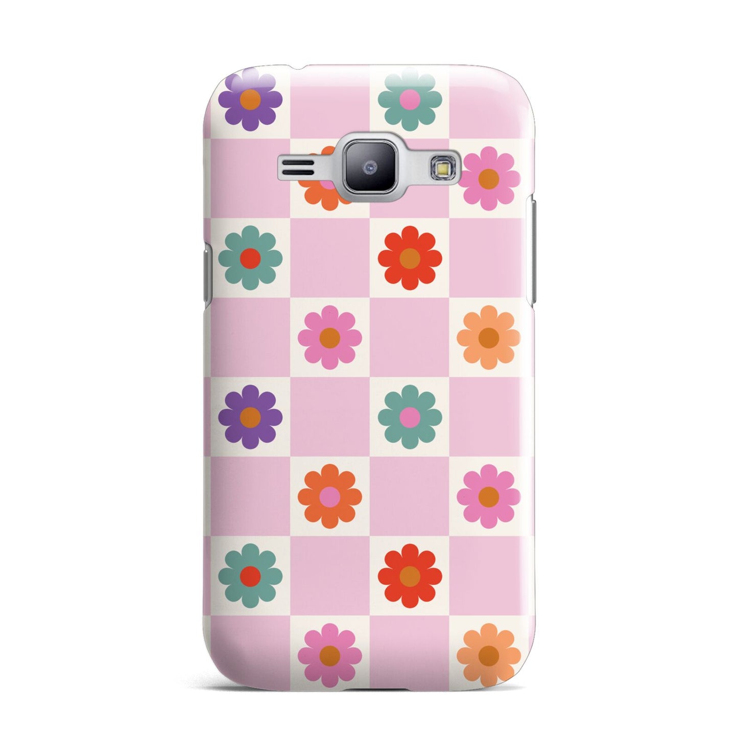 Checked flowers Samsung Galaxy J1 2015 Case