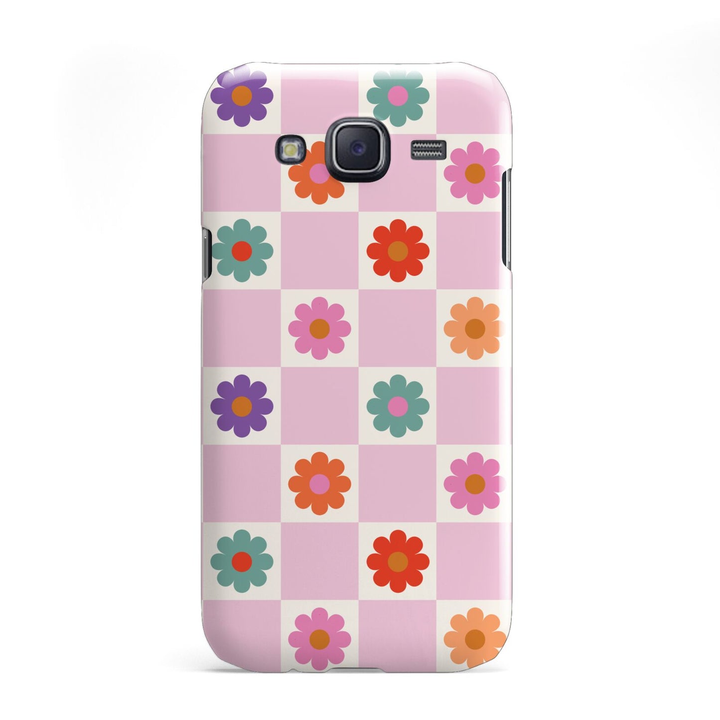 Checked flowers Samsung Galaxy J5 Case