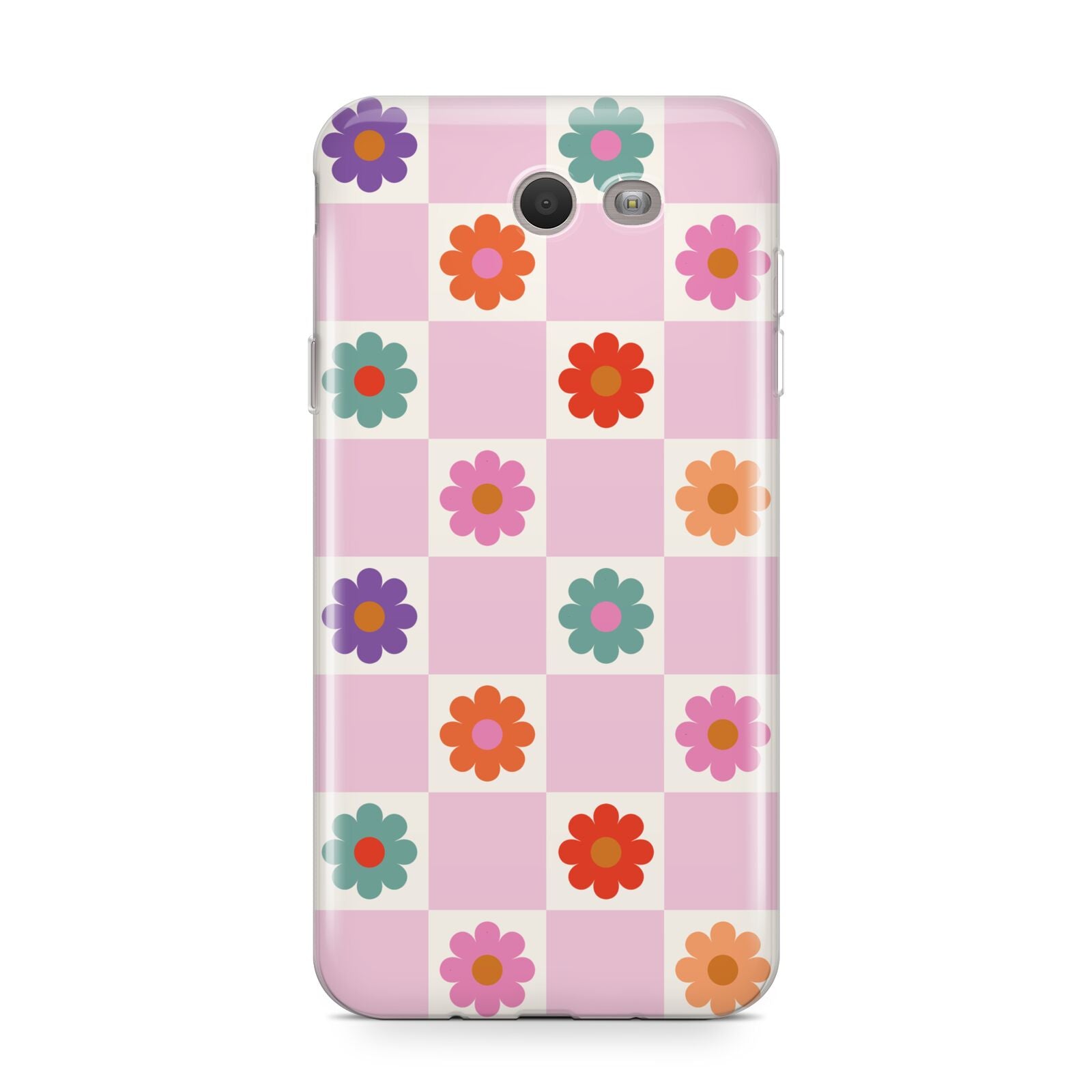 Checked flowers Samsung Galaxy J7 2017 Case