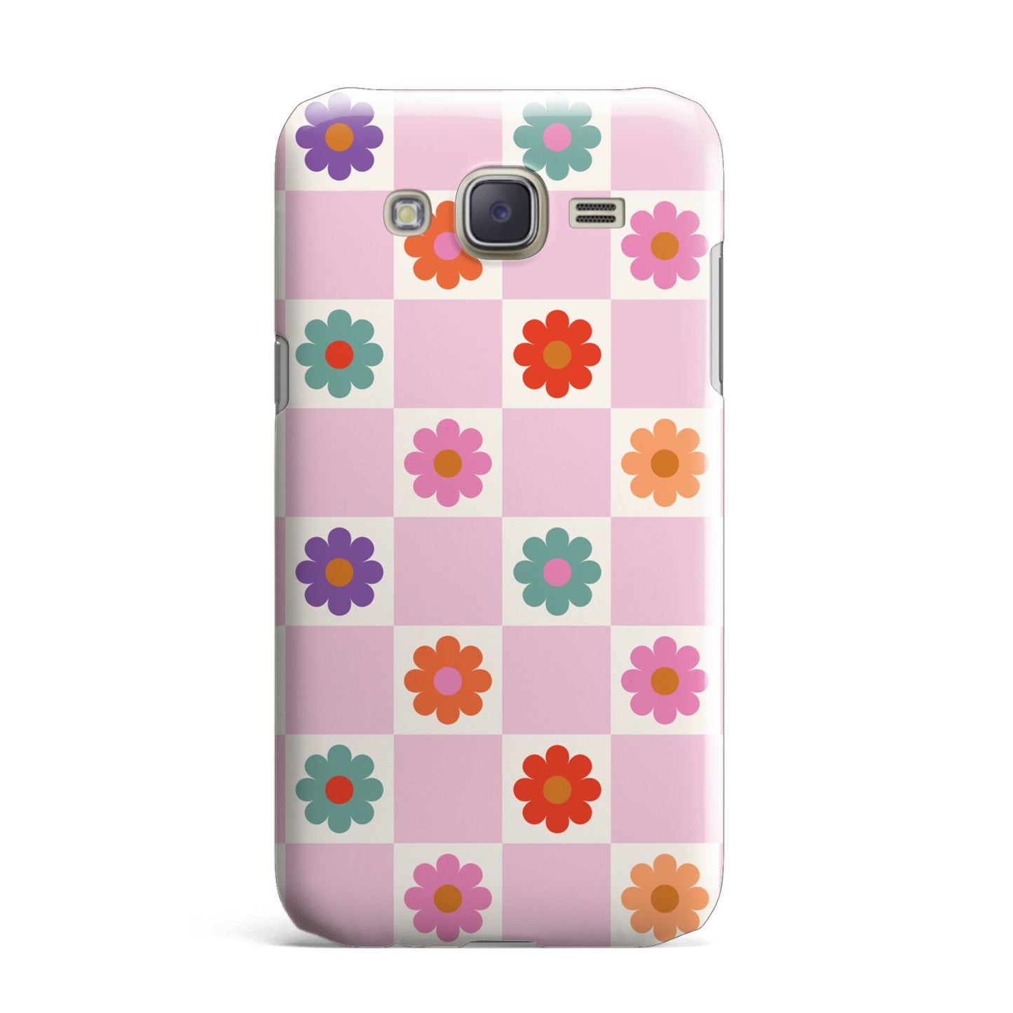 Checked flowers Samsung Galaxy J7 Case