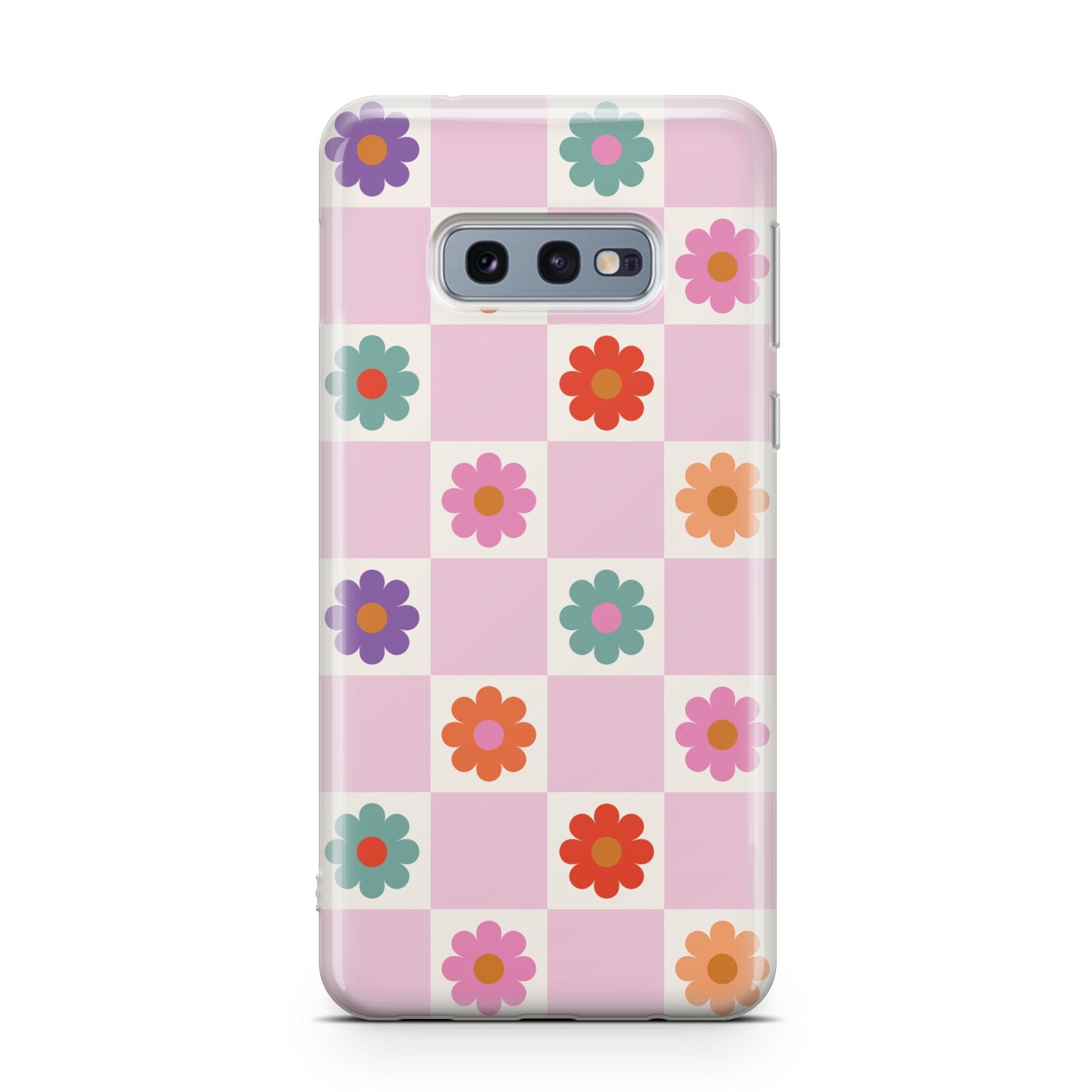 Checked flowers Samsung Galaxy S10E Case