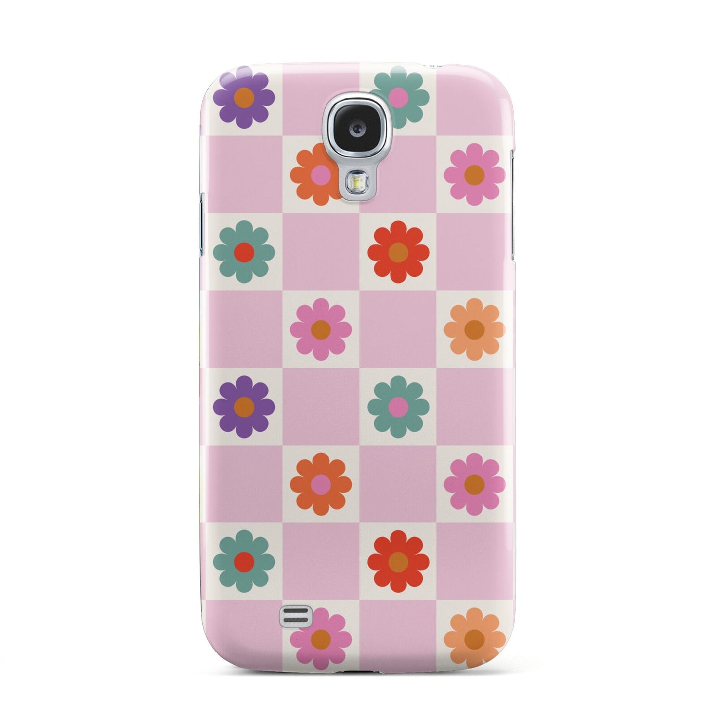 Checked flowers Samsung Galaxy S4 Case