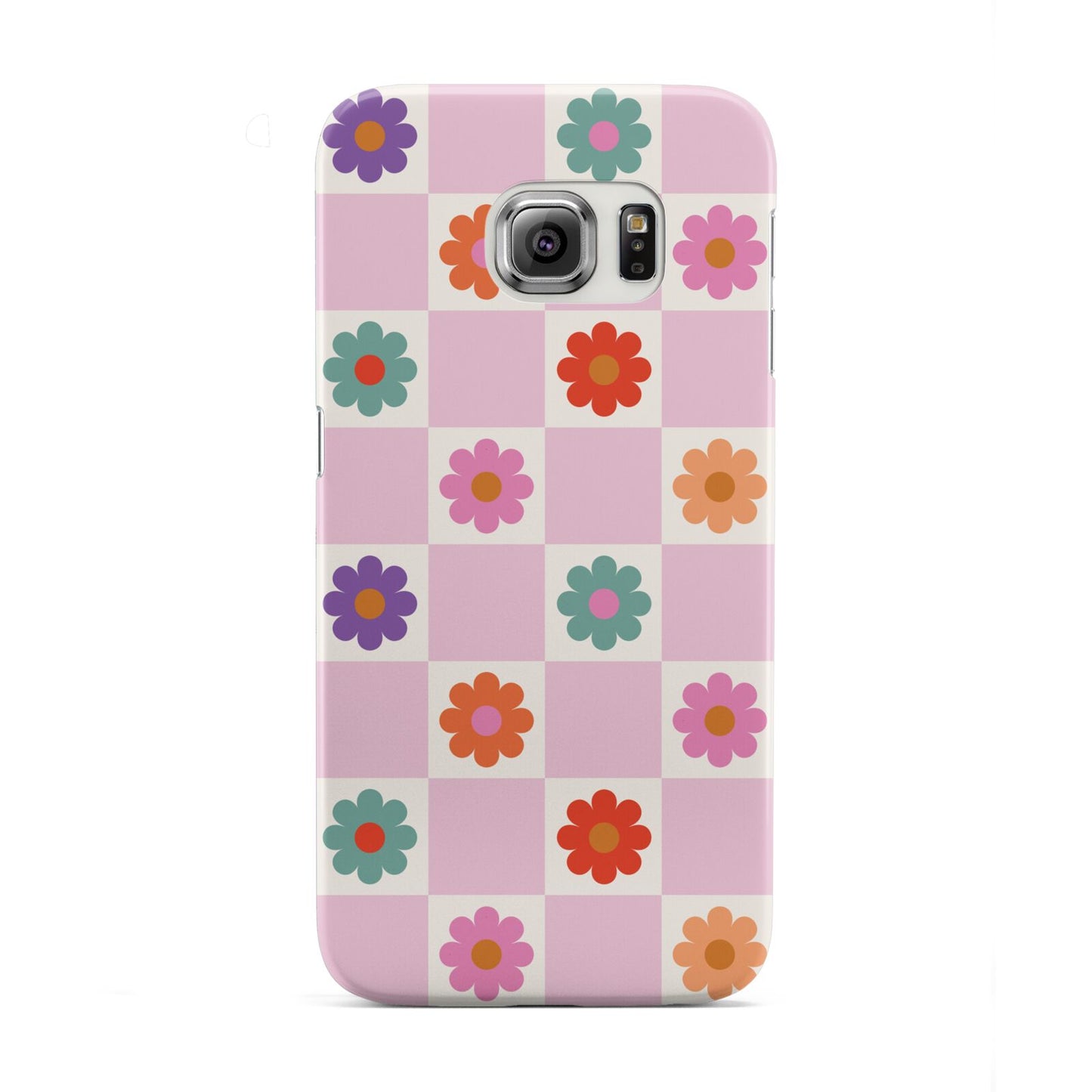 Checked flowers Samsung Galaxy S6 Edge Case