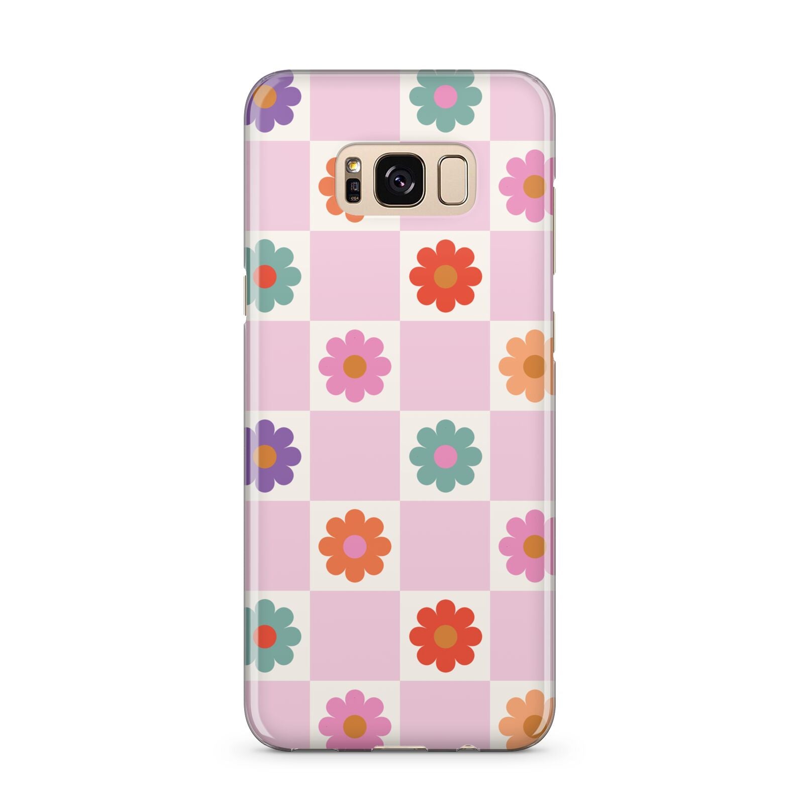 Checked flowers Samsung Galaxy S8 Plus Case