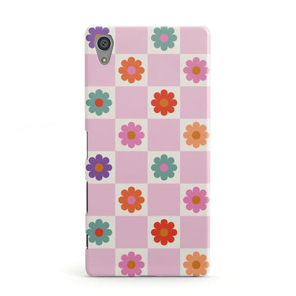 Checked flowers Sony Xperia Case