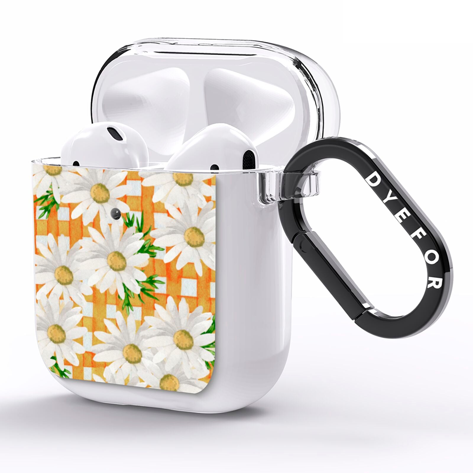 Checkerboard Flowers Airpods Pro Case, Silicone Protective Case