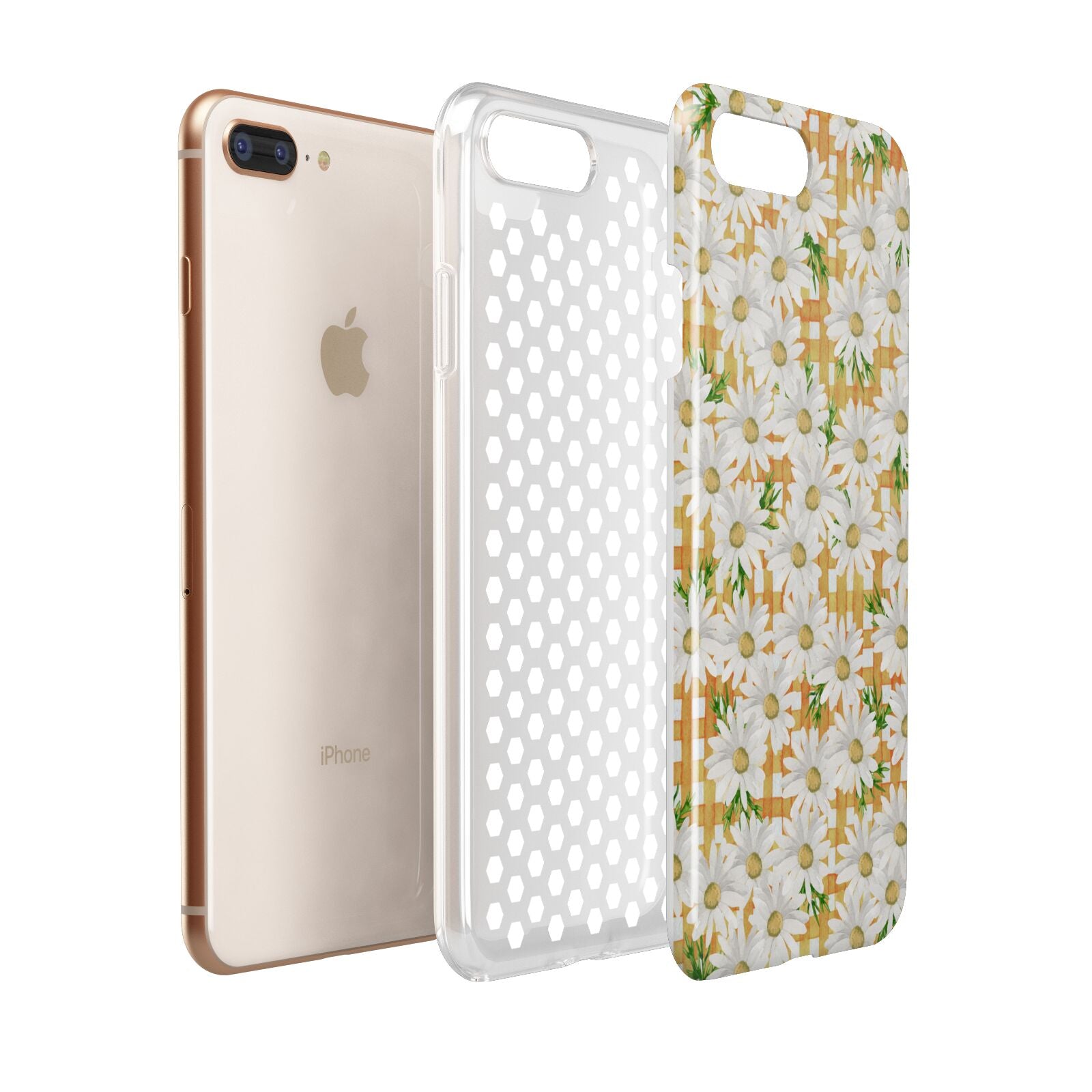 Checkered Daisy Apple iPhone 7 8 Plus 3D Tough Case Expanded View