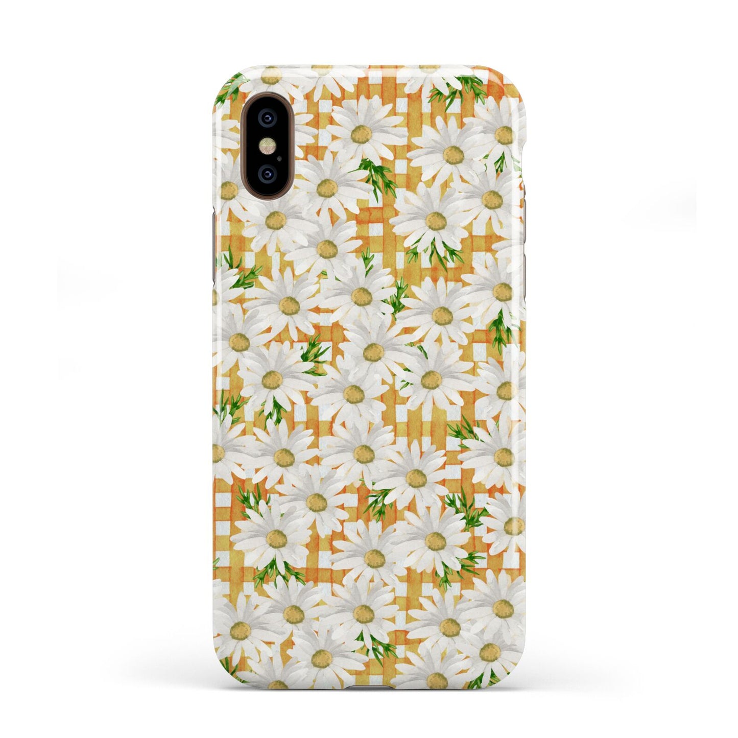 Checkered Daisy Apple iPhone XS 3D Tough