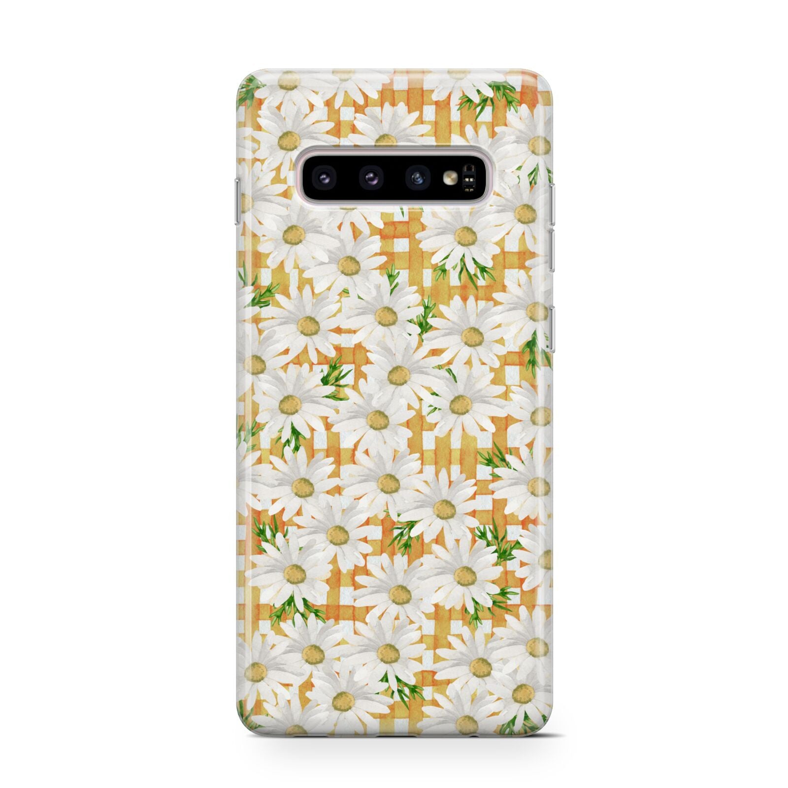 Checkered Daisy Protective Samsung Galaxy Case