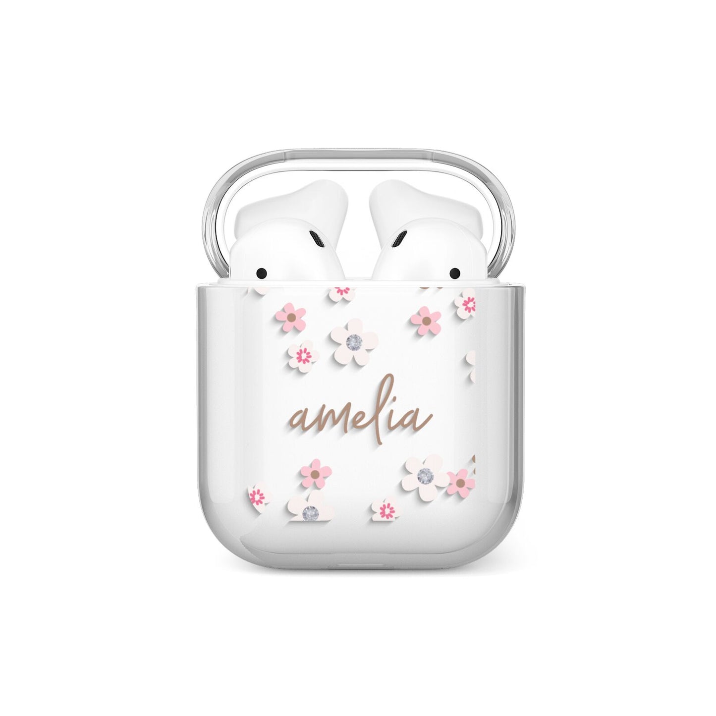 Cherry Blossom with Name AirPods Case