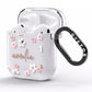 Cherry Blossom with Name AirPods Clear Case Side Image