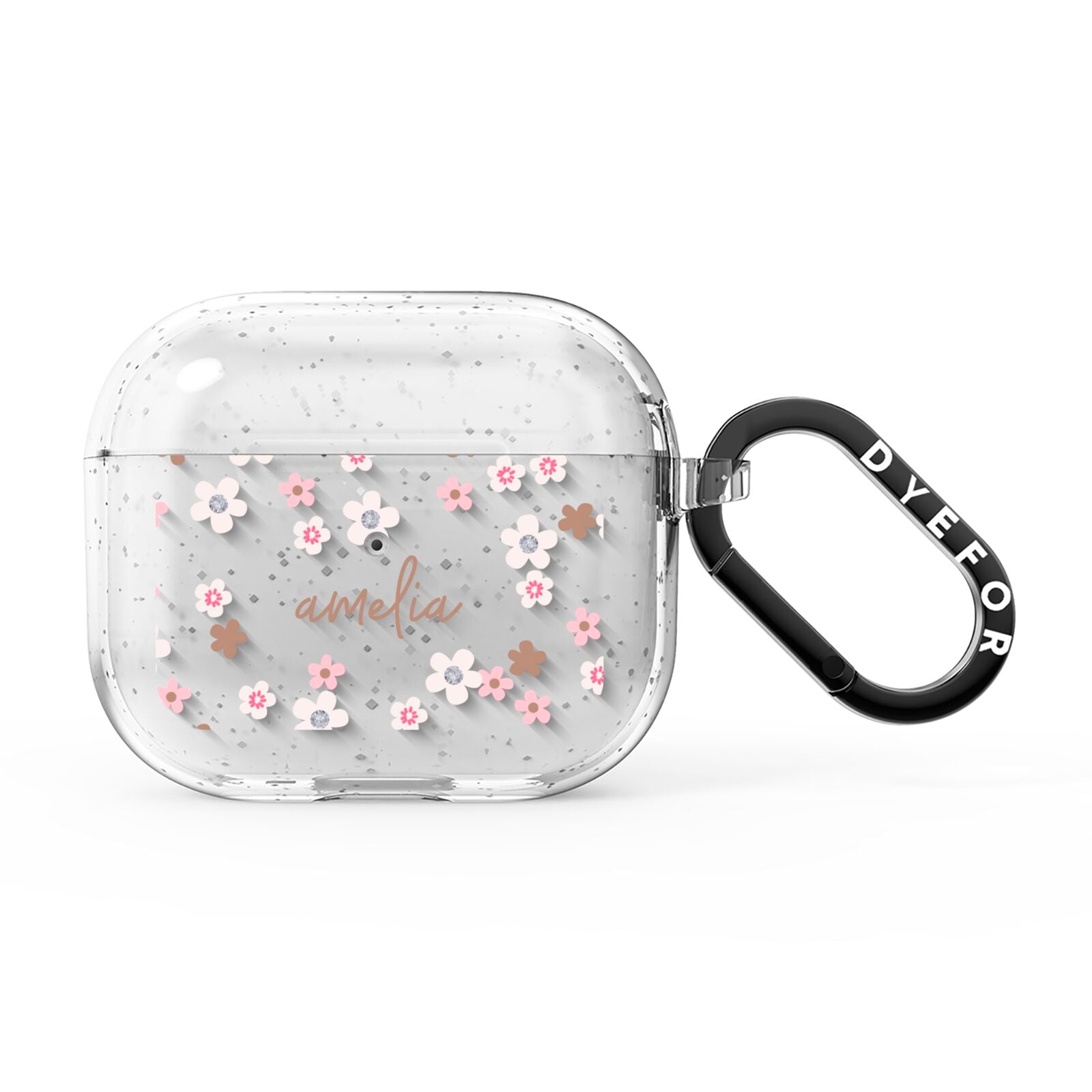 Cherry Blossom with Name AirPods Glitter Case 3rd Gen