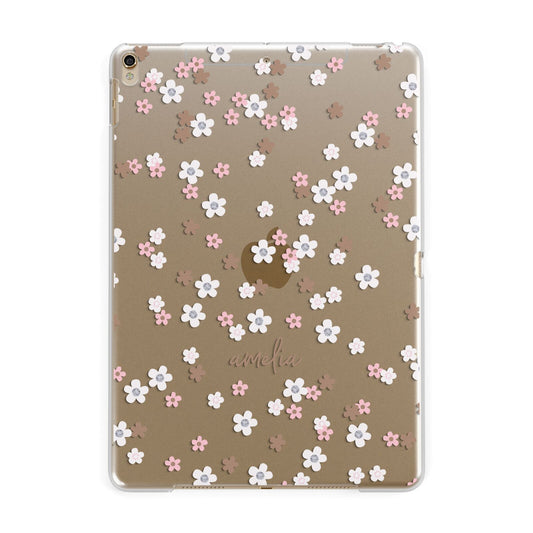Cherry Blossom with Name Apple iPad Gold Case
