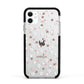 Cherry Blossom with Name Apple iPhone 11 in White with Black Impact Case