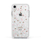 Cherry Blossom with Name Apple iPhone XR Impact Case White Edge on Silver Phone