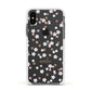 Cherry Blossom with Name Apple iPhone Xs Impact Case White Edge on Black Phone