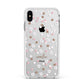 Cherry Blossom with Name Apple iPhone Xs Max Impact Case White Edge on Silver Phone