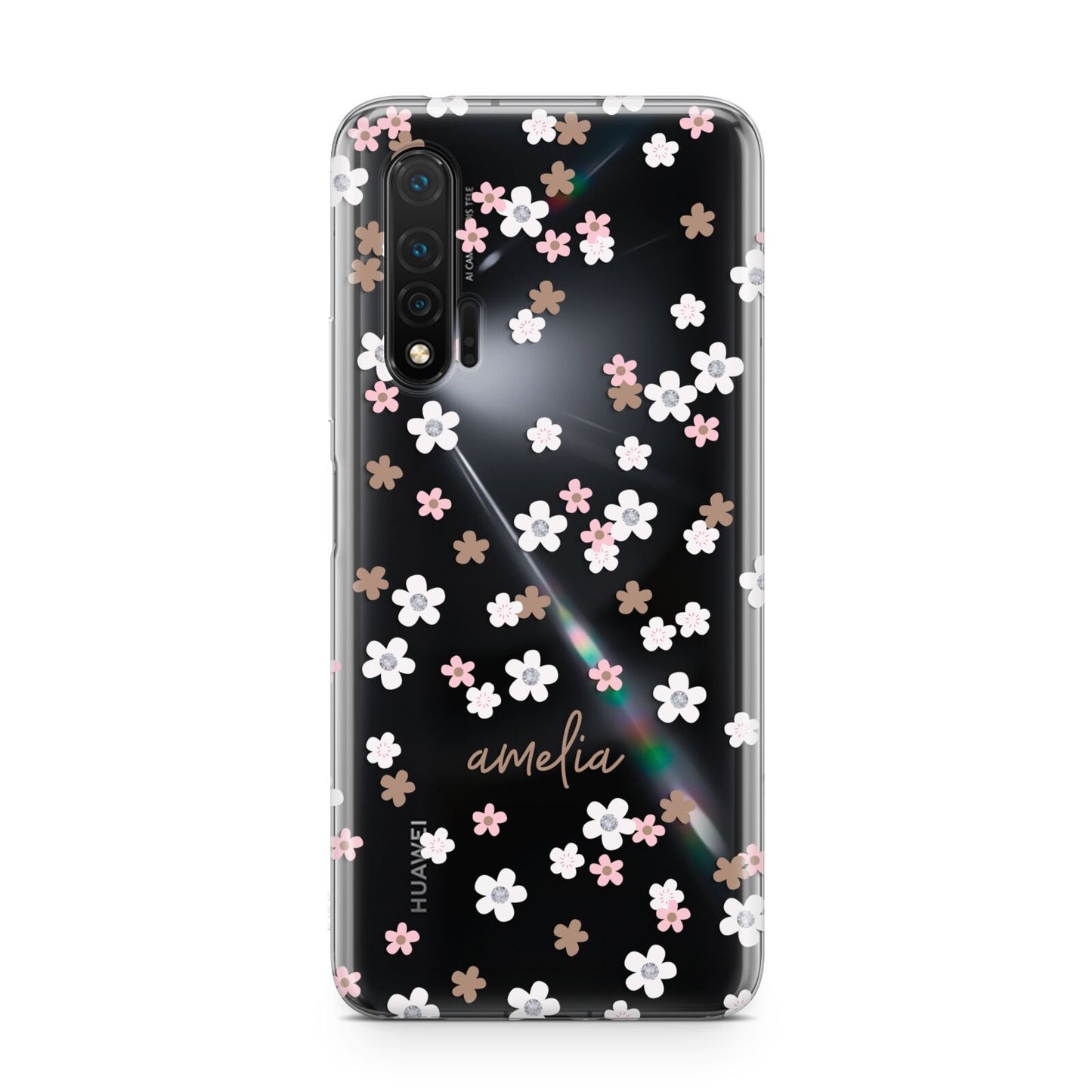 Cherry Blossom with Name Huawei Nova 6 Phone Case