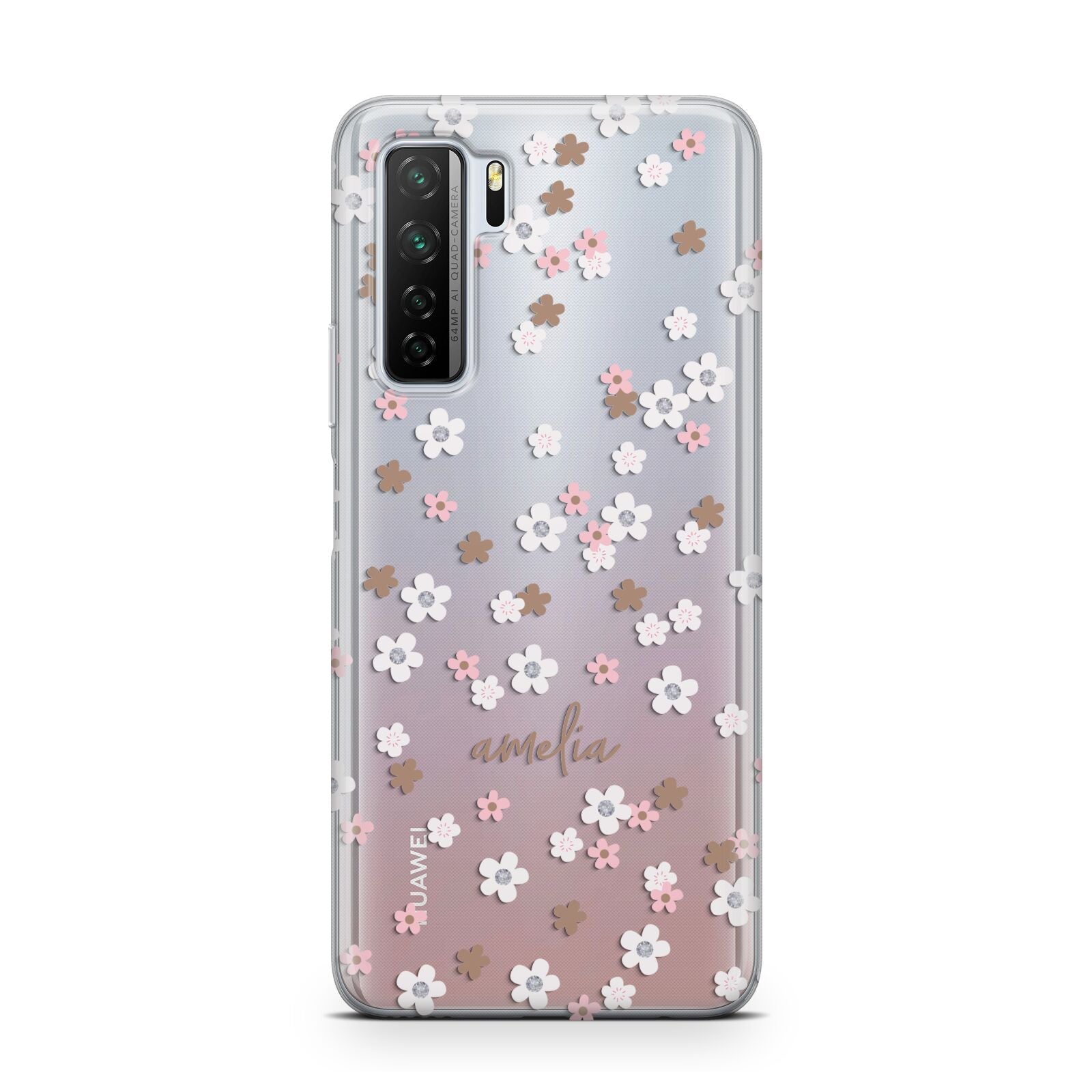 Cherry Blossom with Name Huawei P40 Lite 5G Phone Case