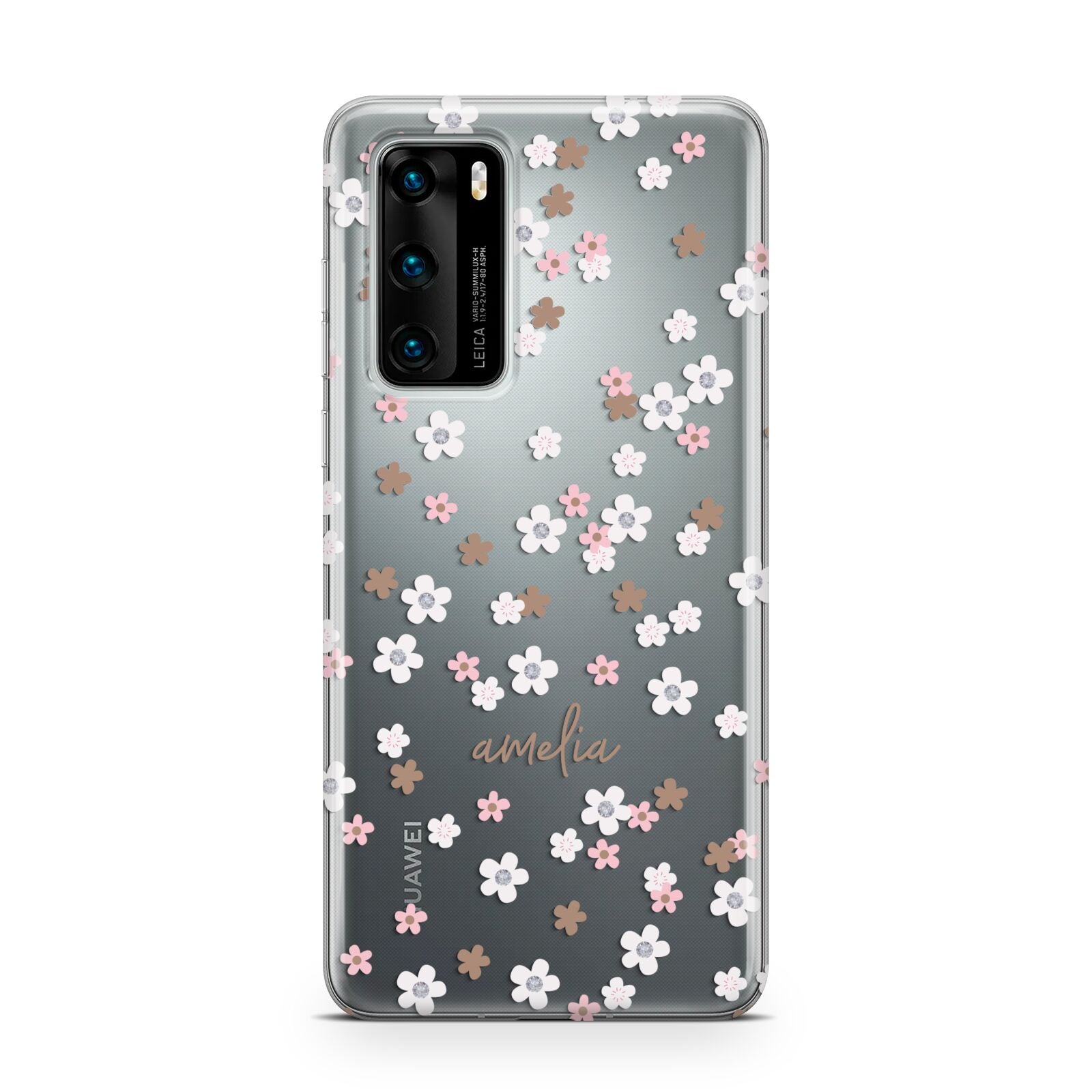 Cherry Blossom with Name Huawei P40 Phone Case