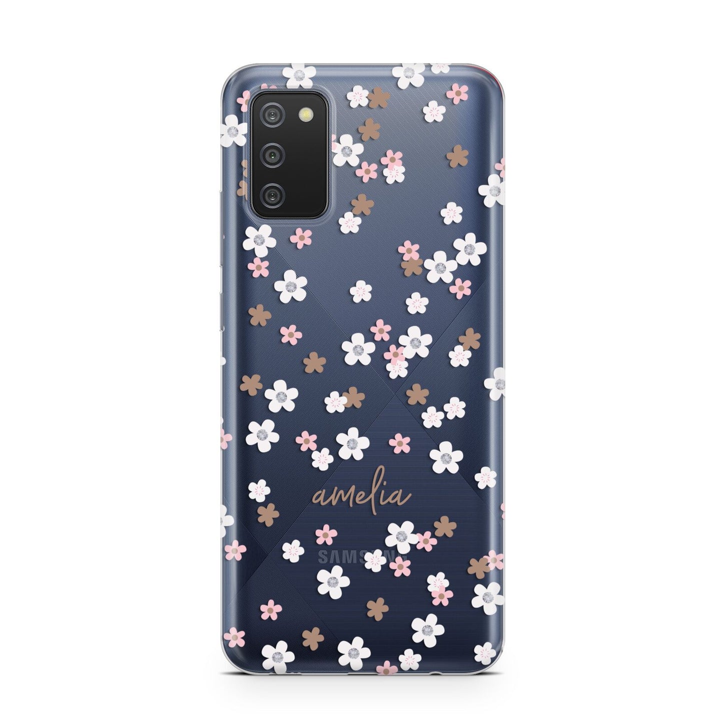 Cherry Blossom with Name Samsung A02s Case