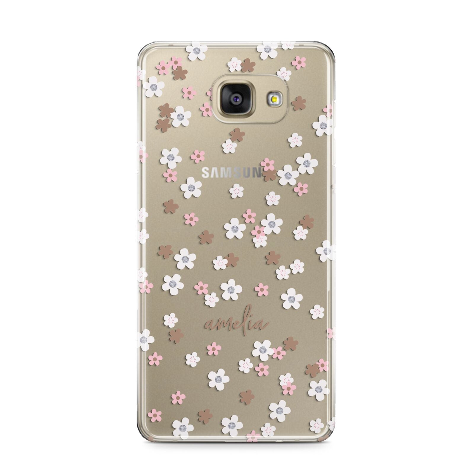 Cherry Blossom with Name Samsung Galaxy A9 2016 Case on gold phone