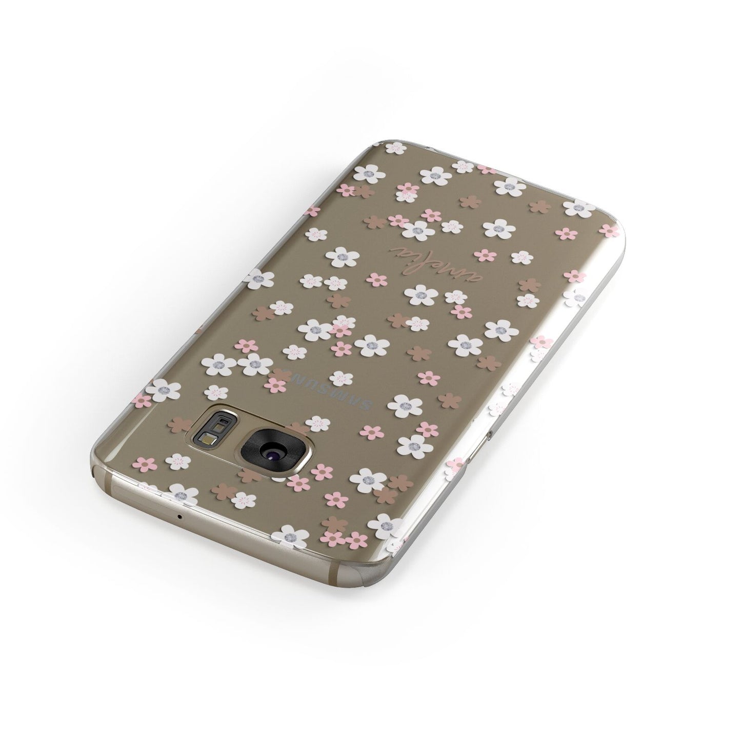 Cherry Blossom with Name Samsung Galaxy Case Front Close Up